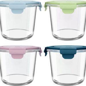 Microwave-Safe Glass Food Containers (4-Pack)